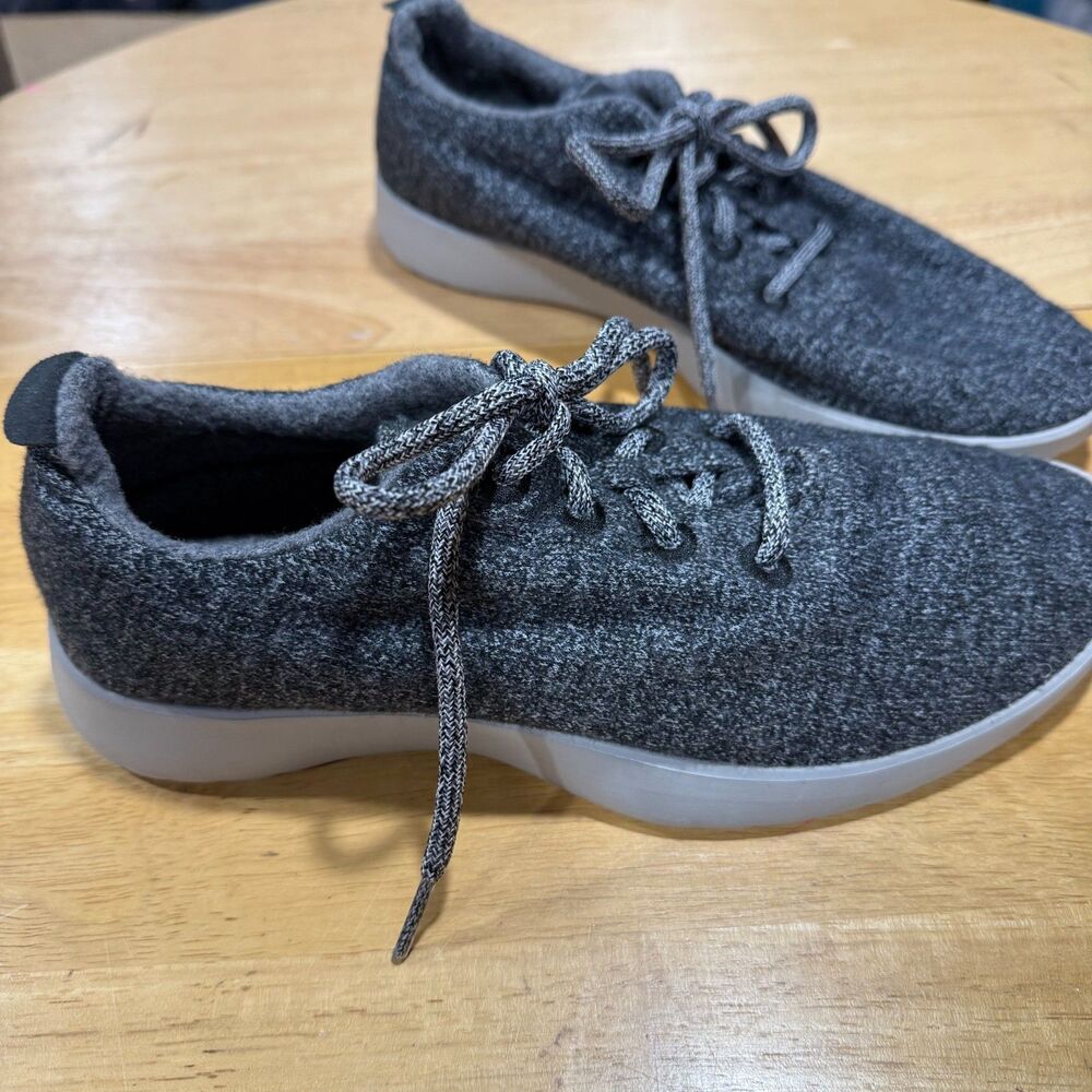 Allbirds Mens Grey Wool Runners Sneakers - Picture 4 of 6
